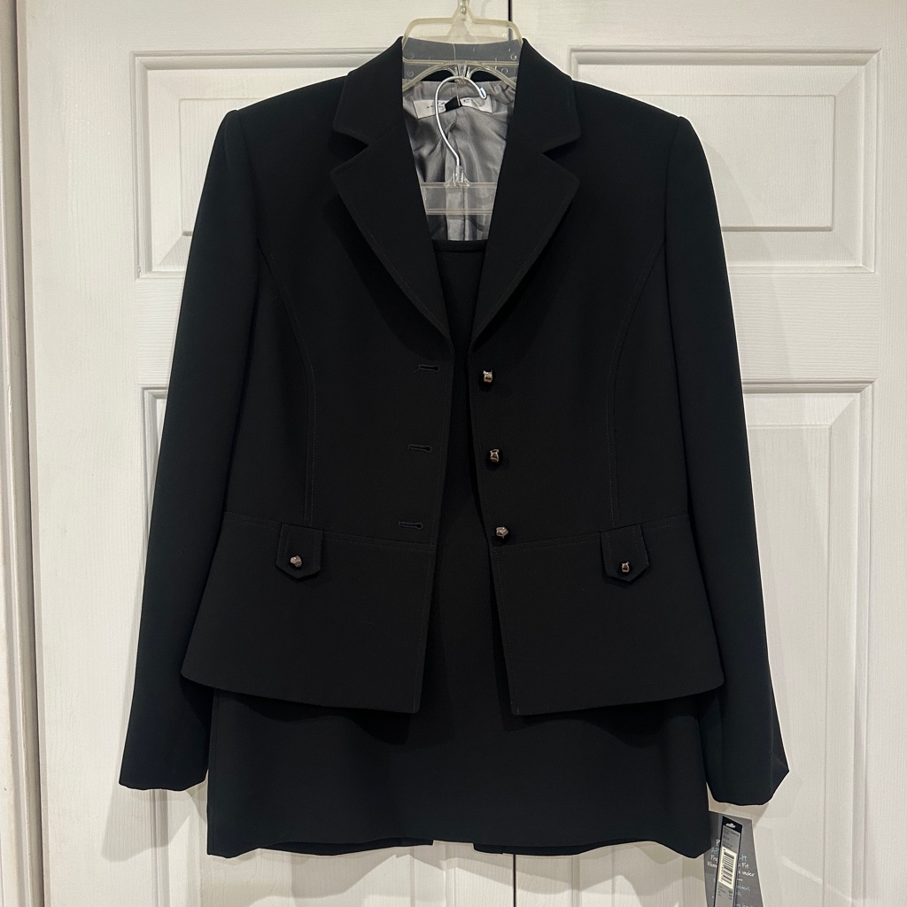 Tahari Black Jacket & Skirt Set